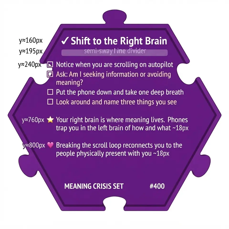 Shift to the Right Brain — Puzzle4Life™ piece back