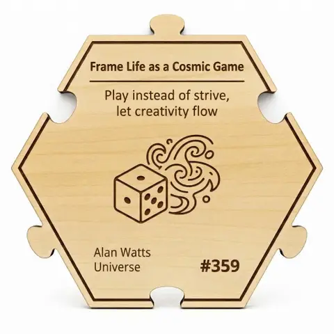 Frame Life as a Cosmic Game — Puzzle4Life™ piece front