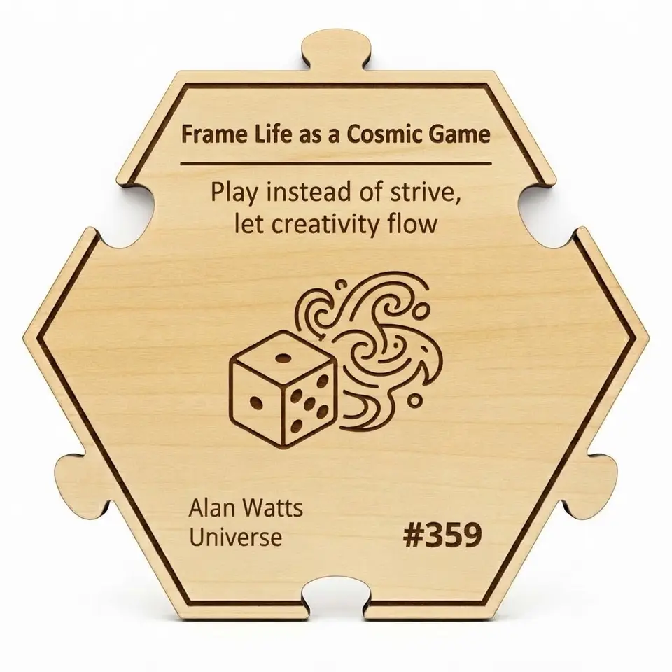 Frame Life as a Cosmic Game — Puzzle4Life™ piece front