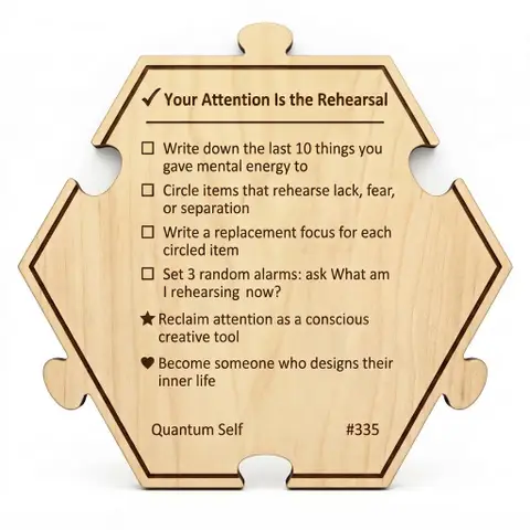 Your Attention Is the Rehearsal — Puzzle4Life™ piece back