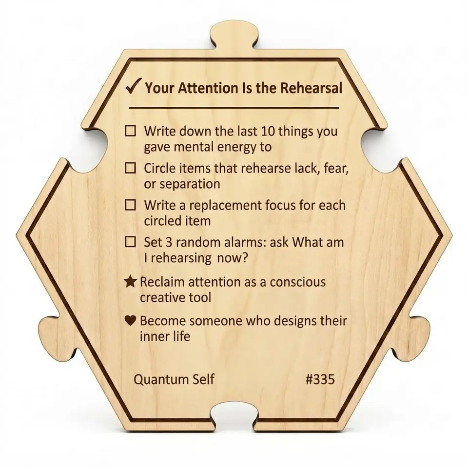 Your Attention Is the Rehearsal — Puzzle4Life™ piece back