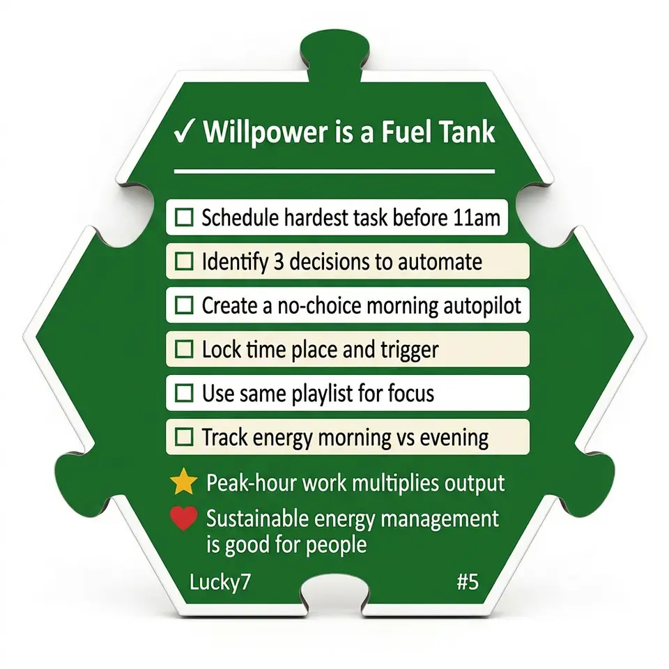 Willpower is a Fuel Tank — Puzzle4Life™ piece back