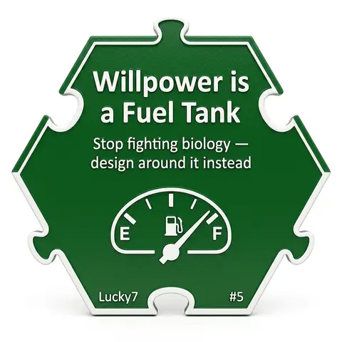 Willpower is a Fuel Tank — Puzzle4Life™ piece front