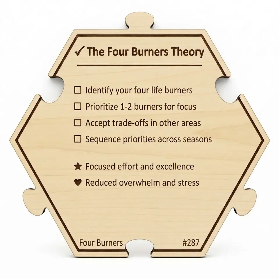 The Four Burners Theory — Puzzle4Life™ piece back