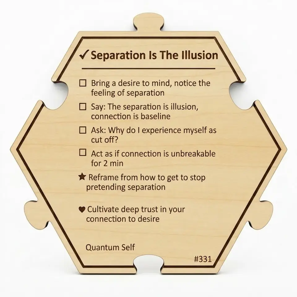 Separation Is The Illusion — Puzzle4Life™ piece back