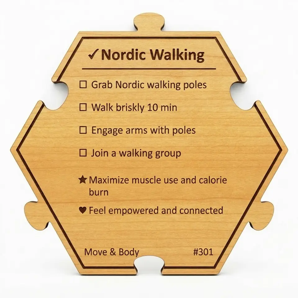 Elevate Your Walk with Poles — Puzzle4Life™ piece back