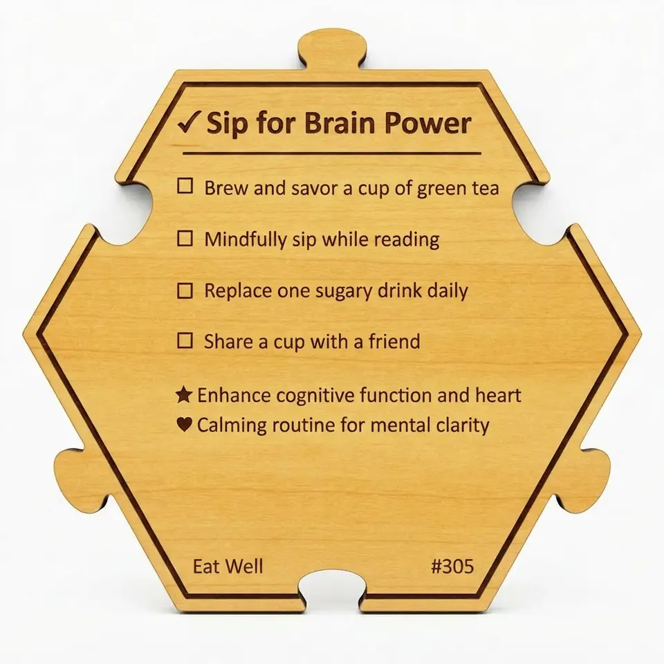 Sip for Brain Power — Puzzle4Life™ piece back
