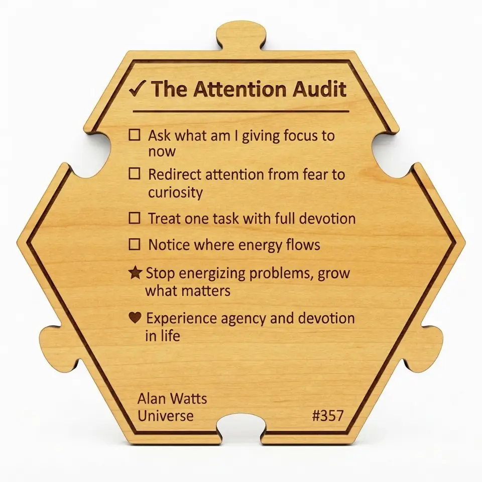 The Attention Audit — Puzzle4Life™ piece back