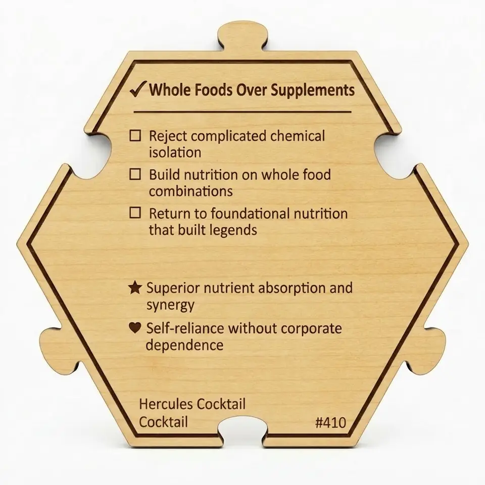 Whole Foods Over Supplements — Puzzle4Life™ piece back