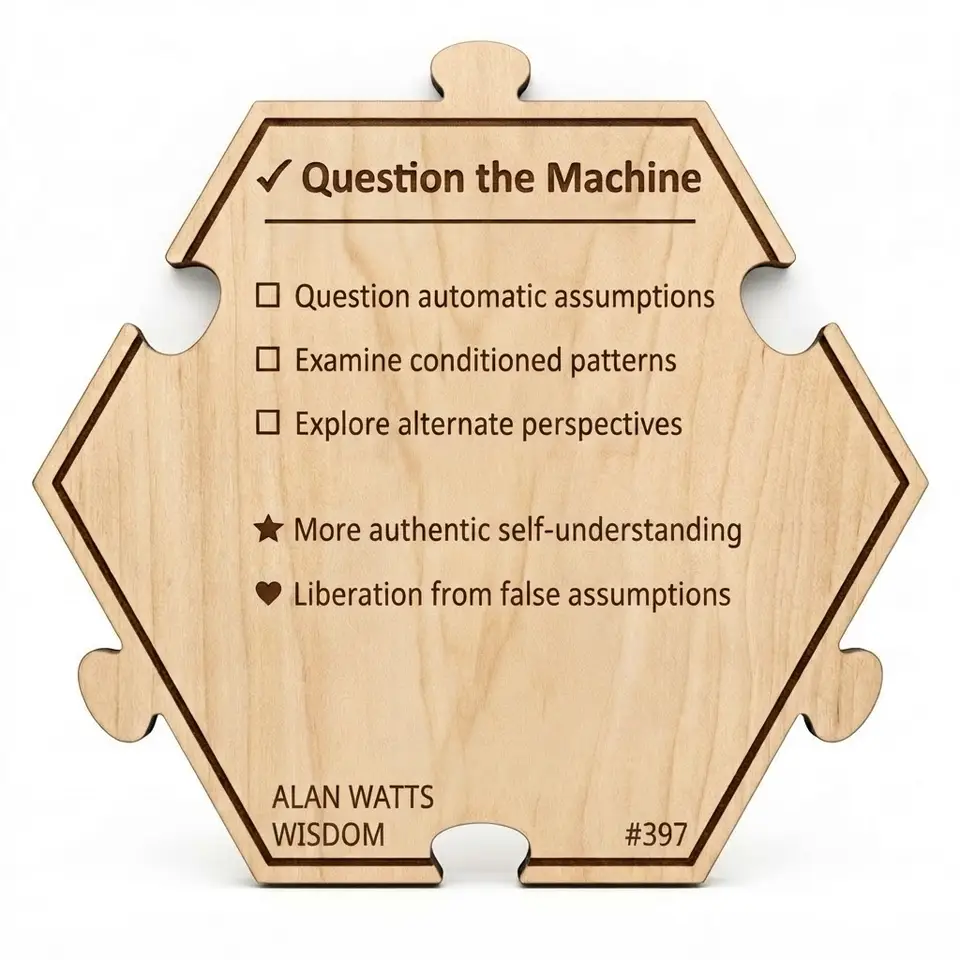 Question the Machine — Puzzle4Life™ piece back