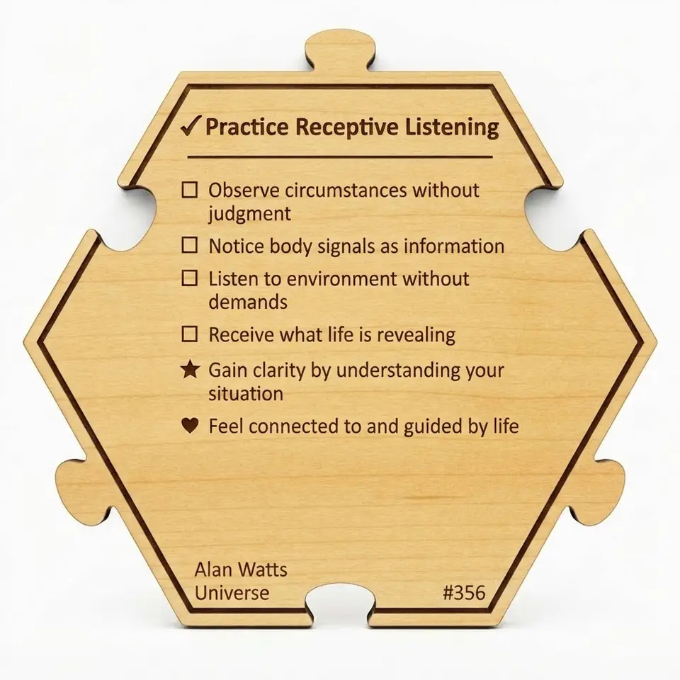 The Practice of Receptive Listening — Puzzle4Life™ piece back