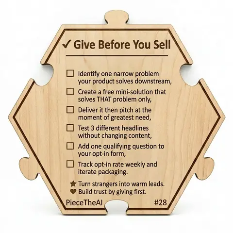 Give Before You Sell — Puzzle4Life™ piece back