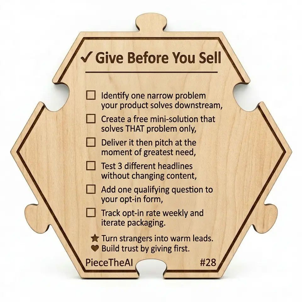 Give Before You Sell — Puzzle4Life™ piece back