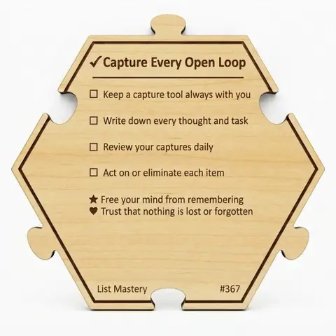 Capture Every Open Loop — Puzzle4Life™ piece back