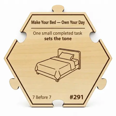 Make Your Bed — Own Your Day — Puzzle4Life™ piece front