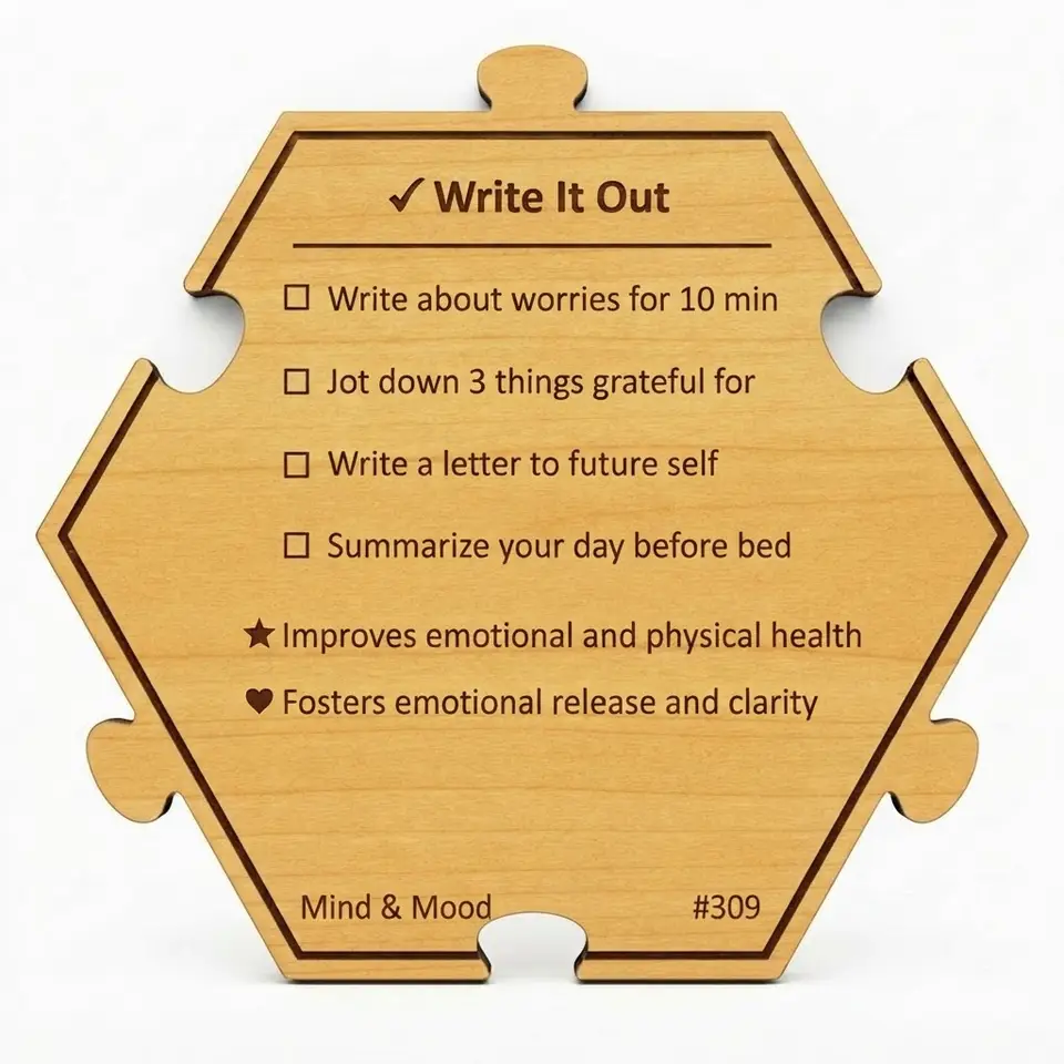 Transform Thoughts Through Writing — Puzzle4Life™ piece back