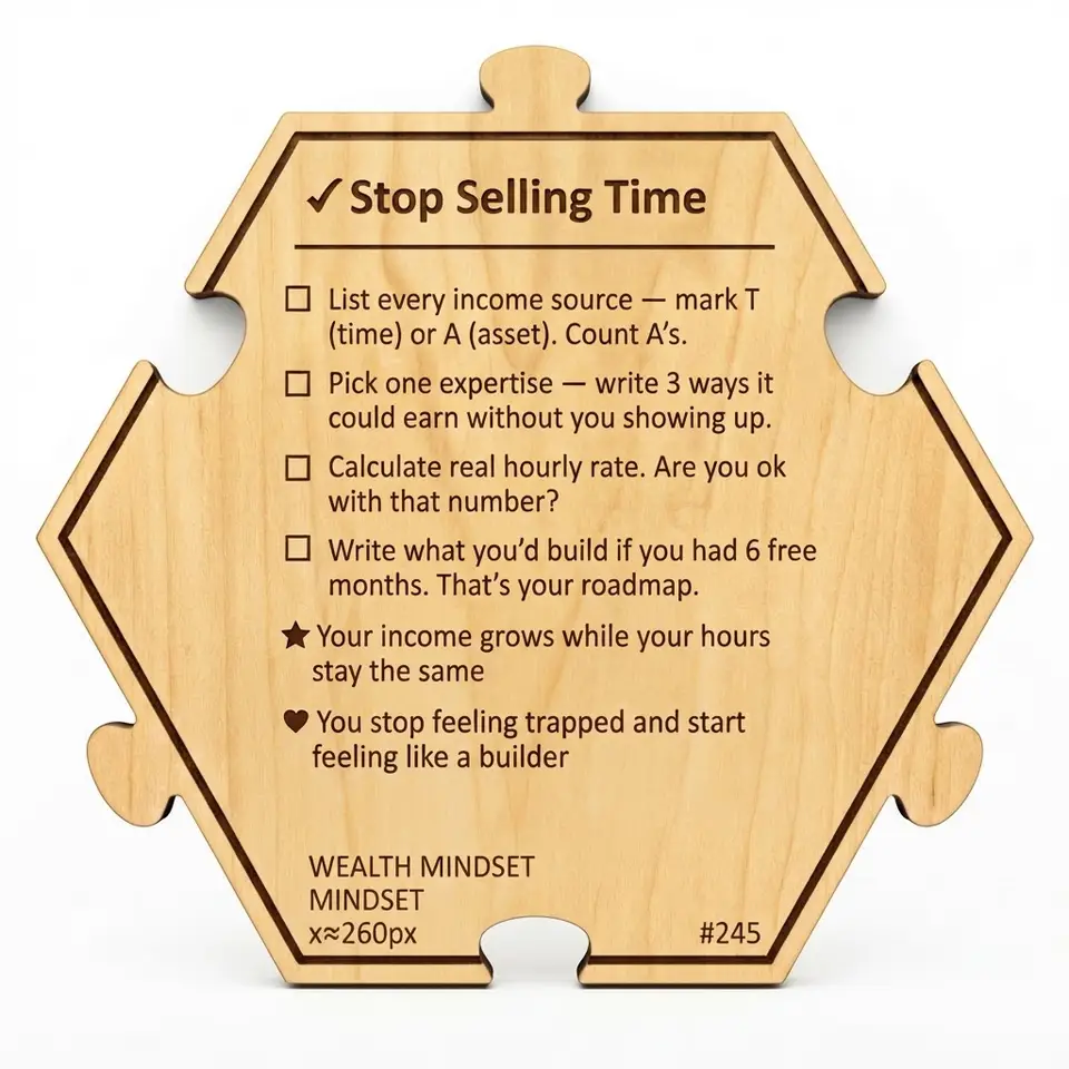 Stop Selling Time — Puzzle4Life™ piece back
