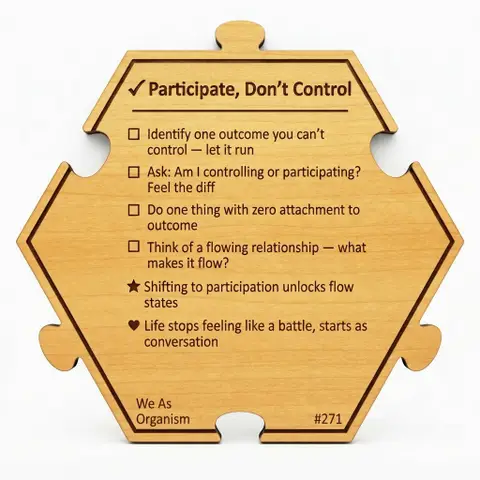 Participate. Don't Control. — Puzzle4Life™ piece back