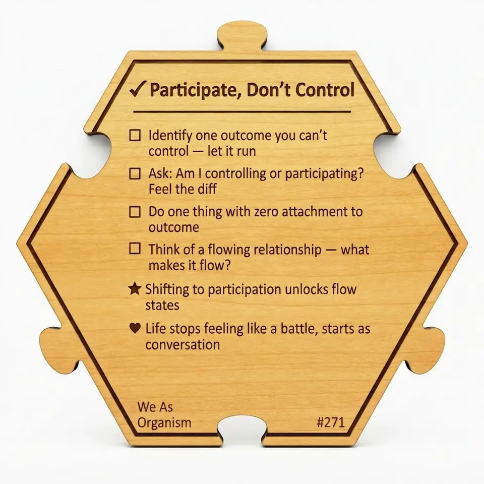 Participate. Don't Control. — Puzzle4Life™ piece back