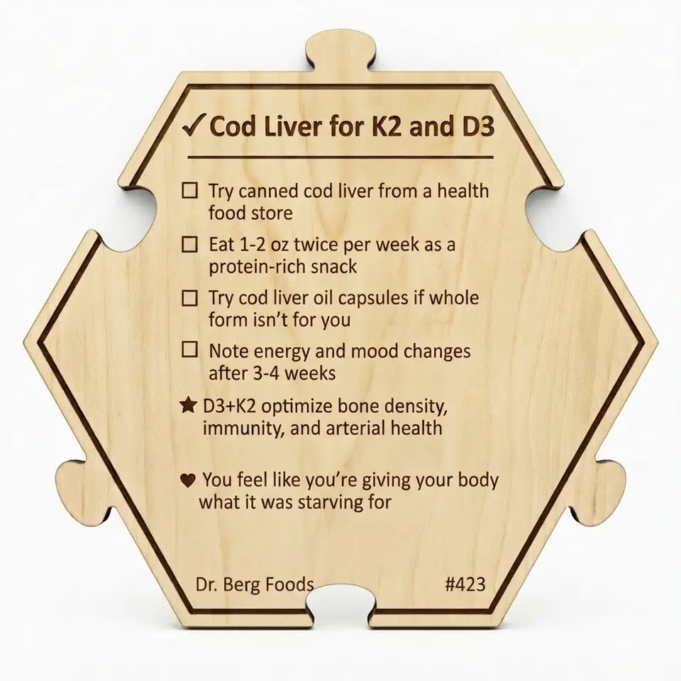 Dr. Berg — 7 Healthiest Foods #423 — Puzzle4Life™ piece back