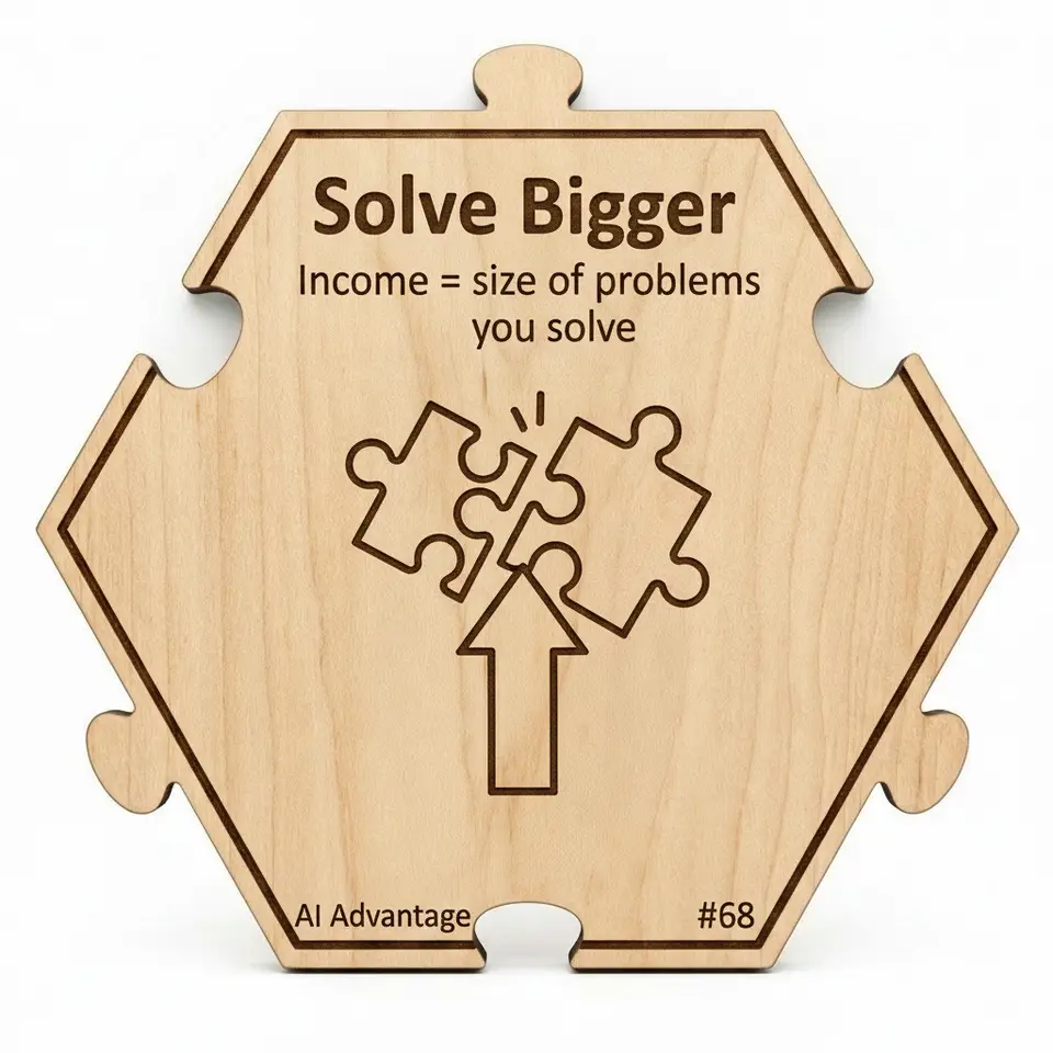 Solve Bigger — Puzzle4Life™ piece front
