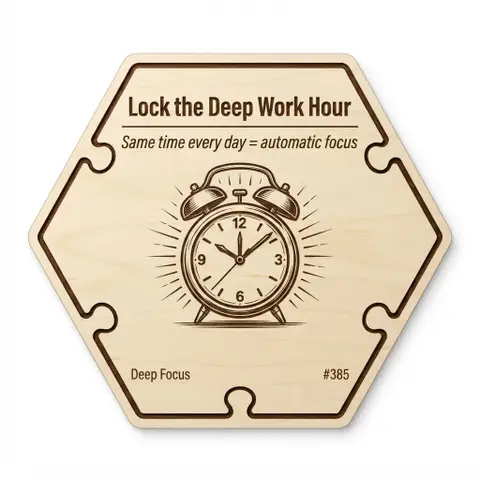 Lock the Deep Work Hour — Puzzle4Life™ piece front