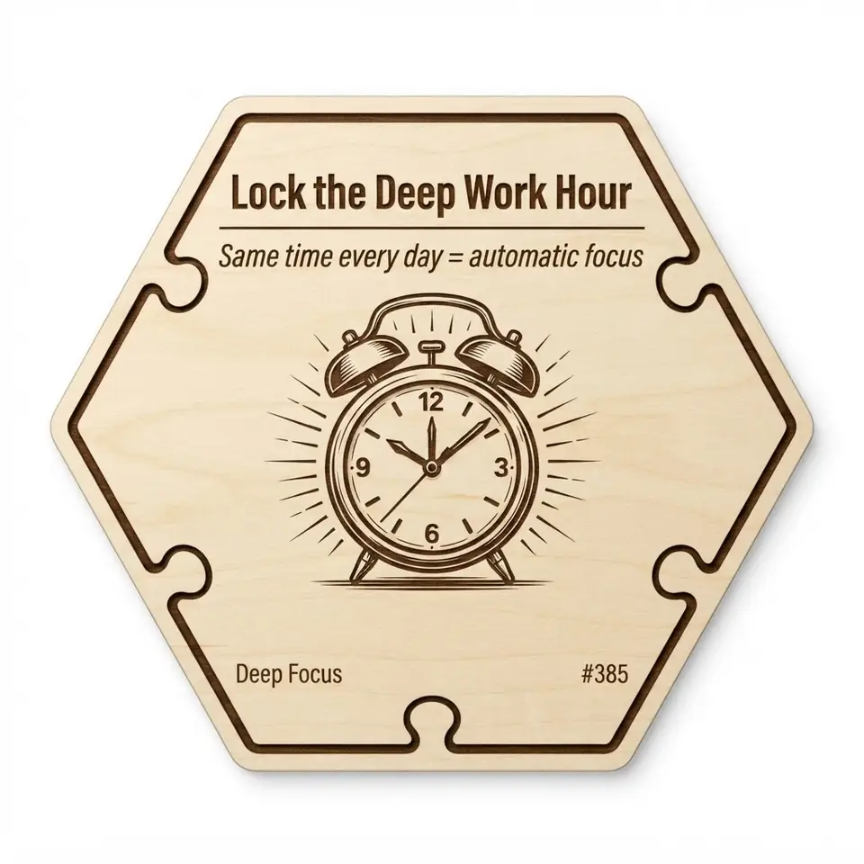 Lock the Deep Work Hour — Puzzle4Life™ piece front