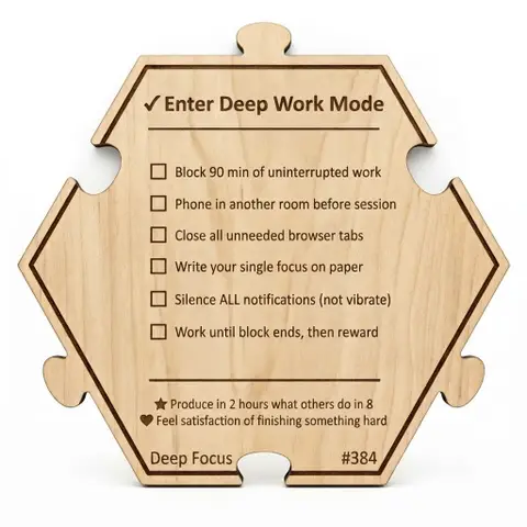 Enter Deep Work Mode — Puzzle4Life™ piece back