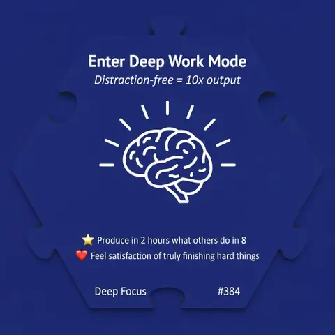 Enter Deep Work Mode — Puzzle4Life™ piece front