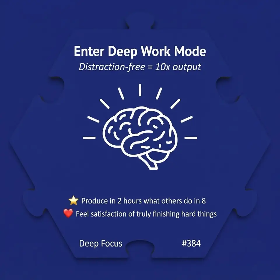 Enter Deep Work Mode — Puzzle4Life™ piece front