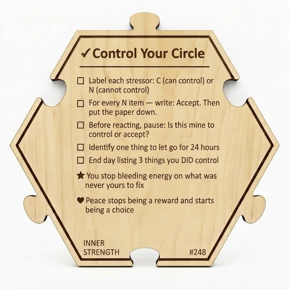 Control Your Circle — Puzzle4Life™ piece back