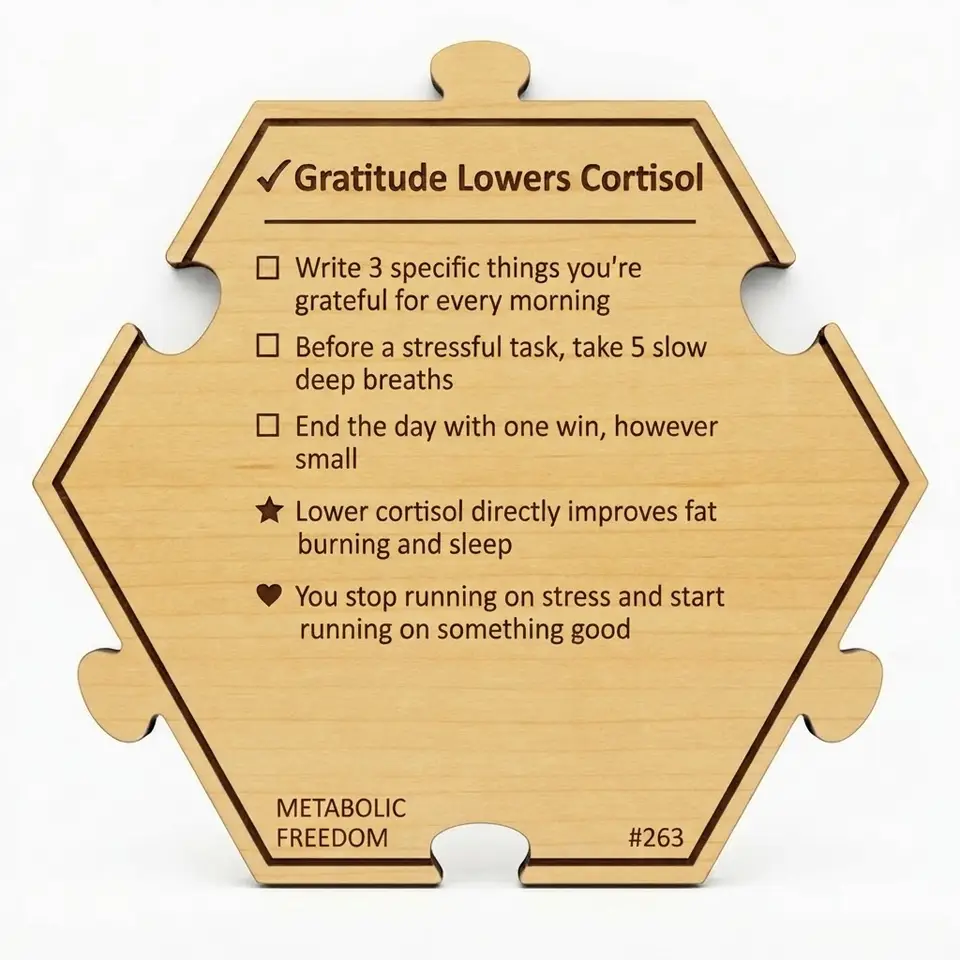 Gratitude Lowers Cortisol — Puzzle4Life™ piece back