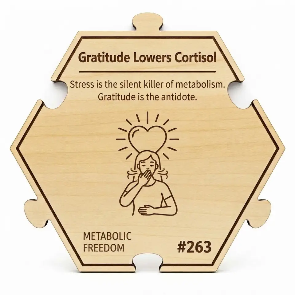 Gratitude Lowers Cortisol — Puzzle4Life™ piece front