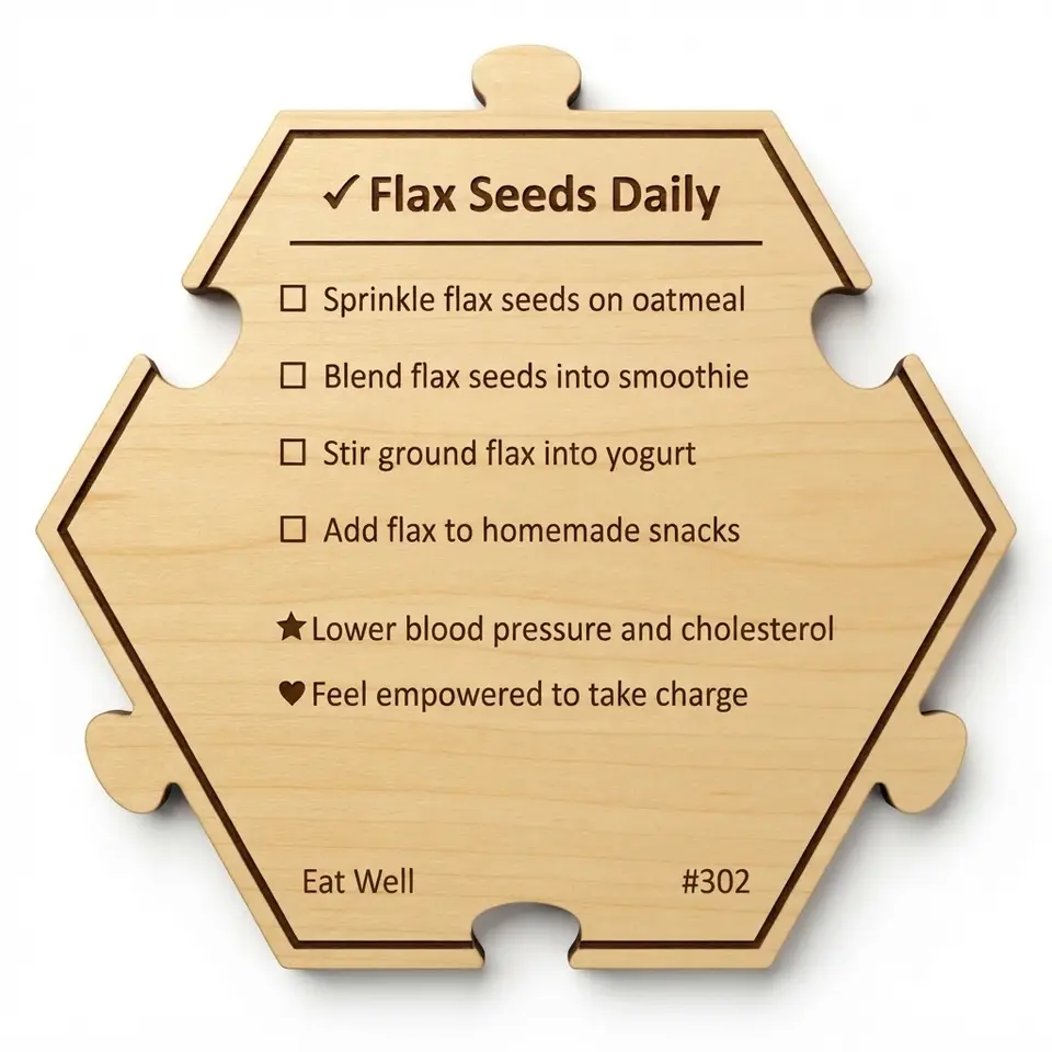 Elevate Your Health with Flax Seeds — Puzzle4Life™ piece back