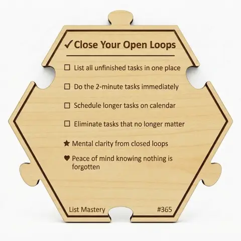 Close Your Open Loops — Puzzle4Life™ piece back