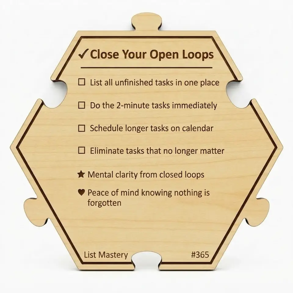 Close Your Open Loops — Puzzle4Life™ piece back