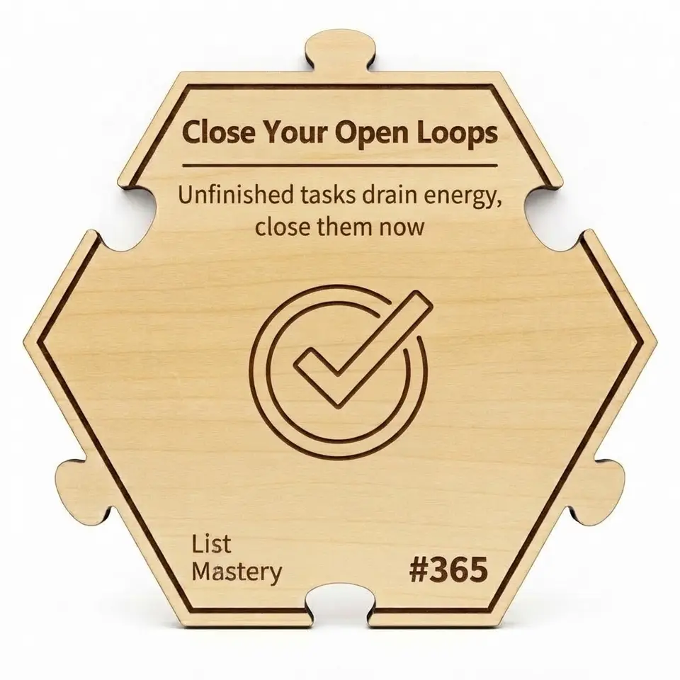 Close Your Open Loops — Puzzle4Life™ piece front
