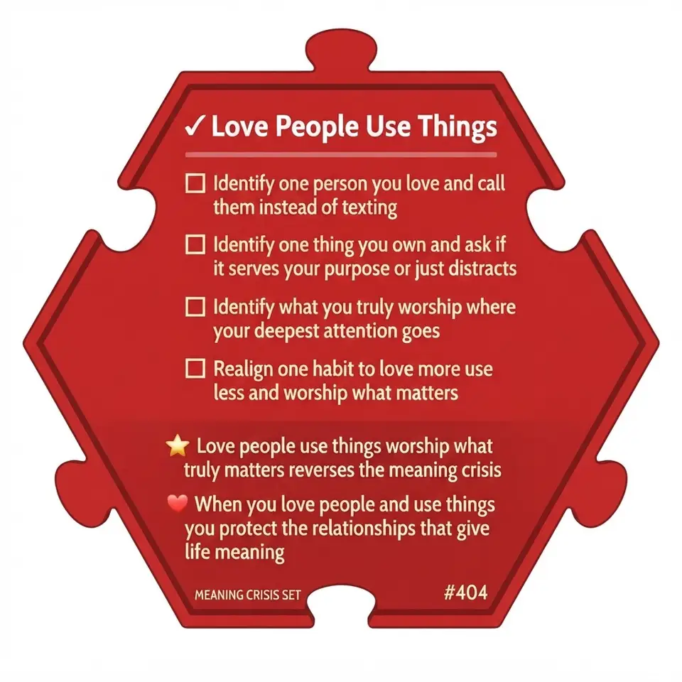 Love People Use Things — Puzzle4Life™ piece back