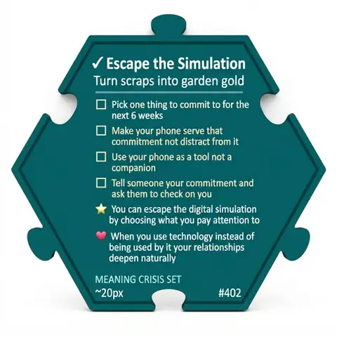 Escape the Simulation — Puzzle4Life™ piece back
