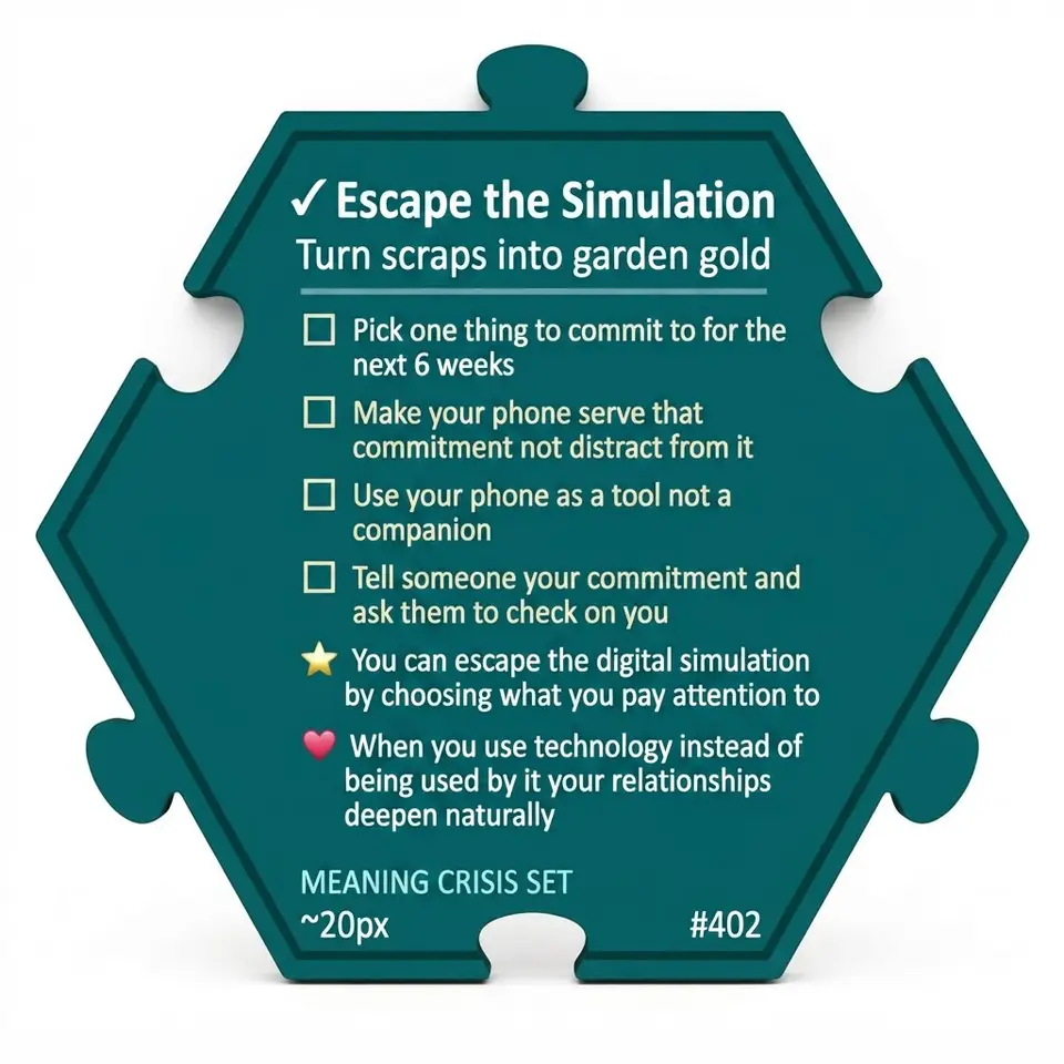 Escape the Simulation — Puzzle4Life™ piece back