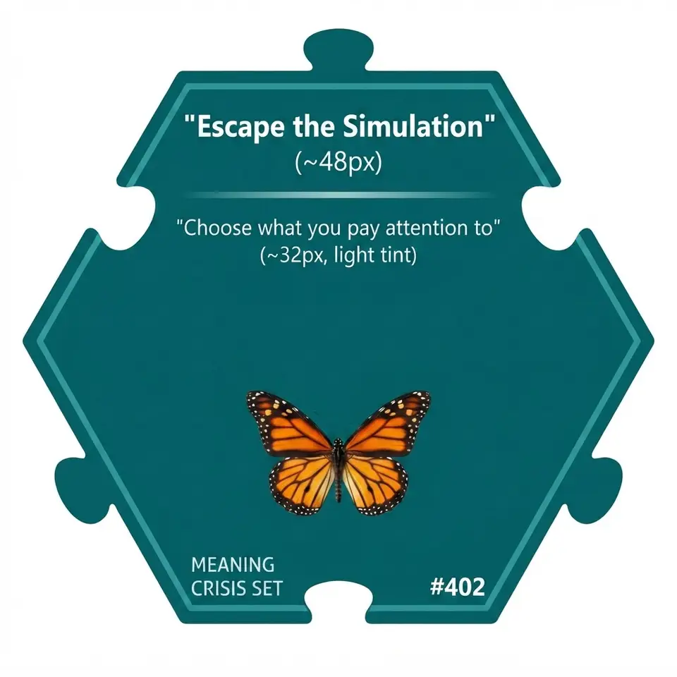 Escape the Simulation — Puzzle4Life™ piece front