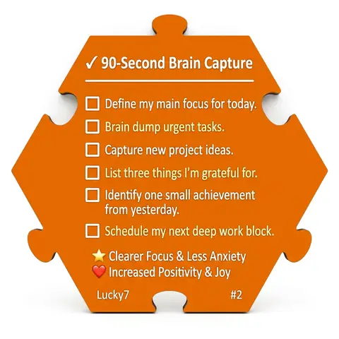 90-Second Brain Capture — Puzzle4Life™ piece back