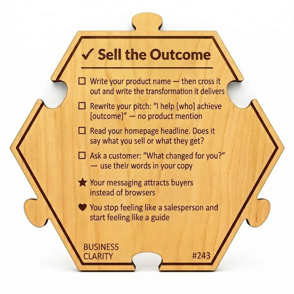 Sell the Outcome — Puzzle4Life™ piece back