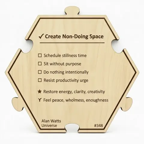 Create Non-Doing Space — Puzzle4Life™ piece back