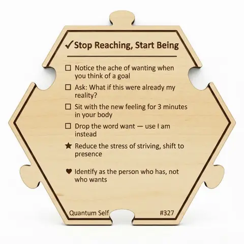 Stop Reaching, Start Being — Puzzle4Life™ piece back