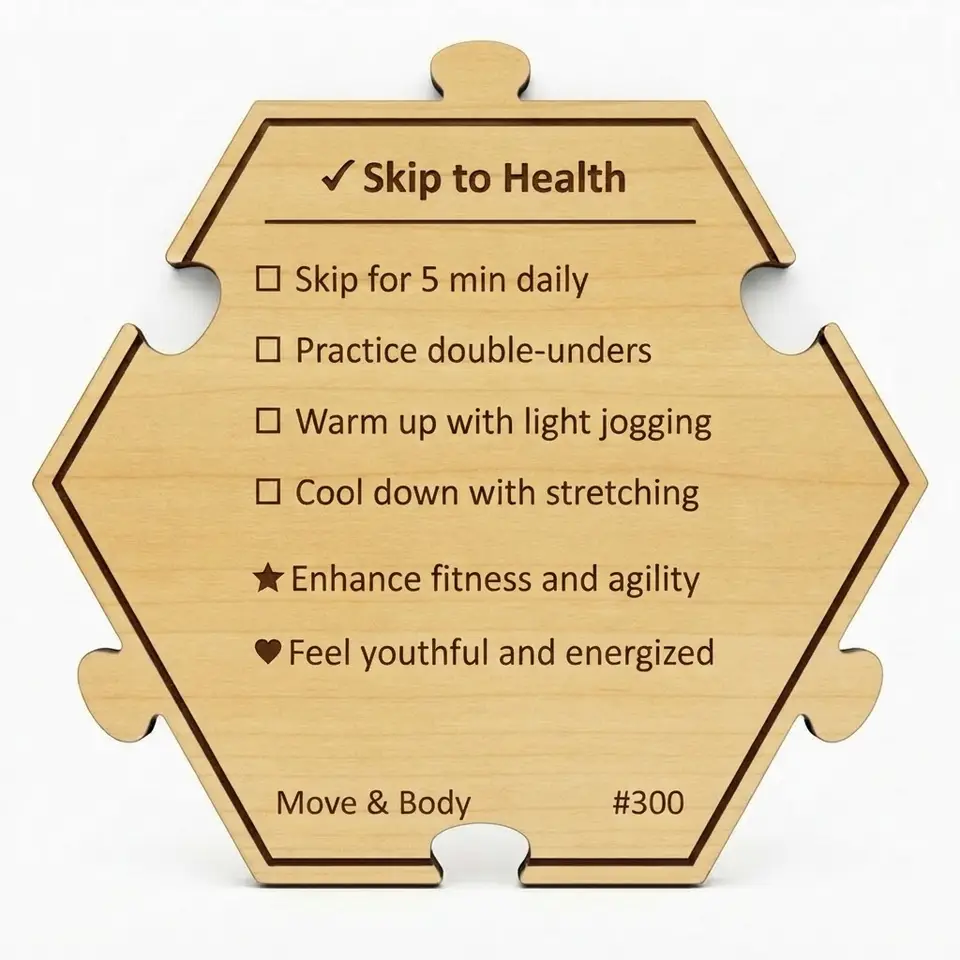 Jump Into Health with Skipping — Puzzle4Life™ piece back