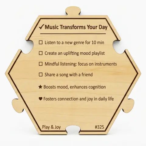 Transform Your Day with Music — Puzzle4Life™ piece back