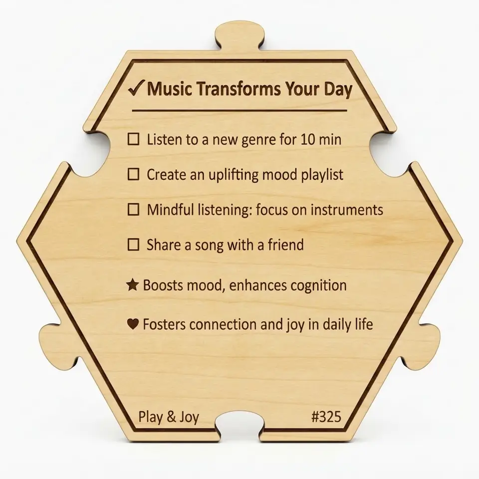 Transform Your Day with Music — Puzzle4Life™ piece back