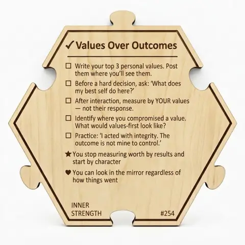 Values Over Outcomes — Puzzle4Life™ piece back