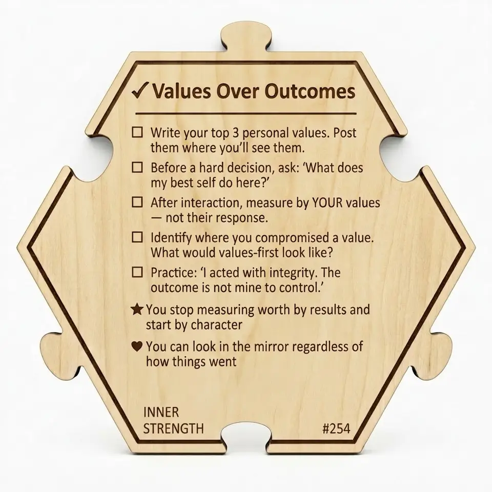 Values Over Outcomes — Puzzle4Life™ piece back
